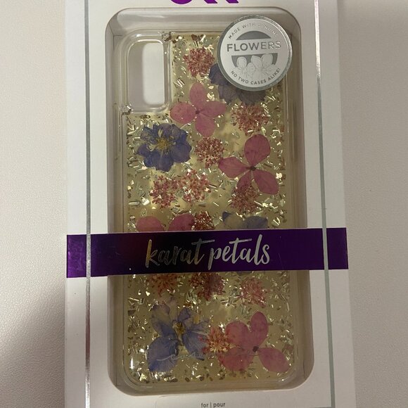 Case-Mate Karat Petals Case Cover for Apple iPhone X Made with Genuine F… - Picture 1 of 4